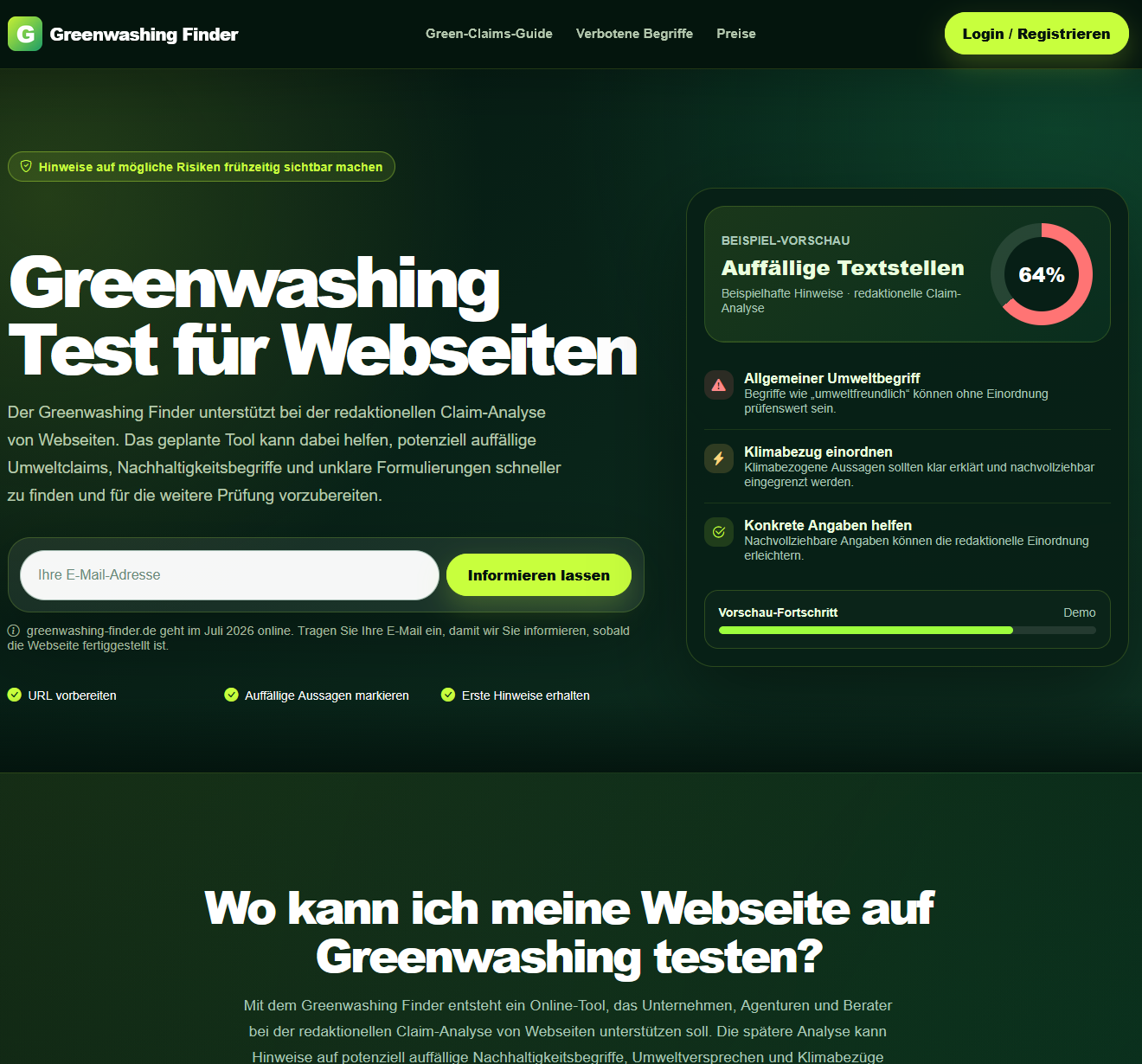 greenwashing-finder.de Vorschau